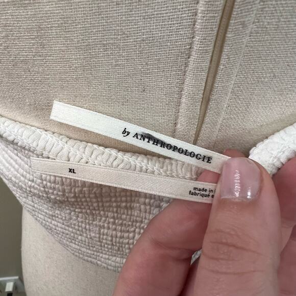 Anthropologie White Strapless Tie-Front Blouse - Picture 3 of 3